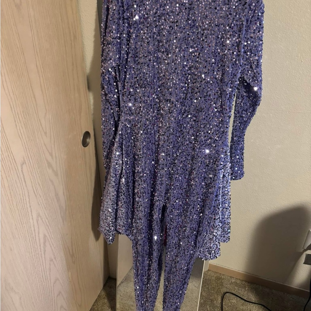 Sparkling Purple Sequin Jumpsuit